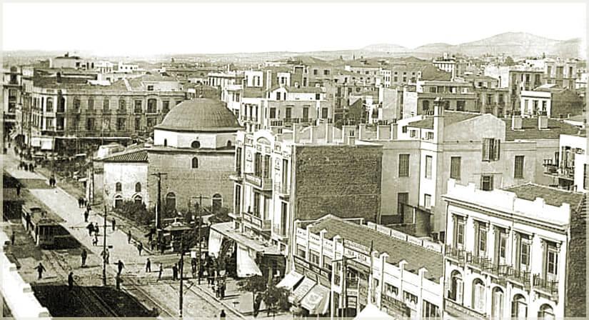 Γωνία Βενιζέλου και Εγνατία (μέσα του Μεσοπολέμου)