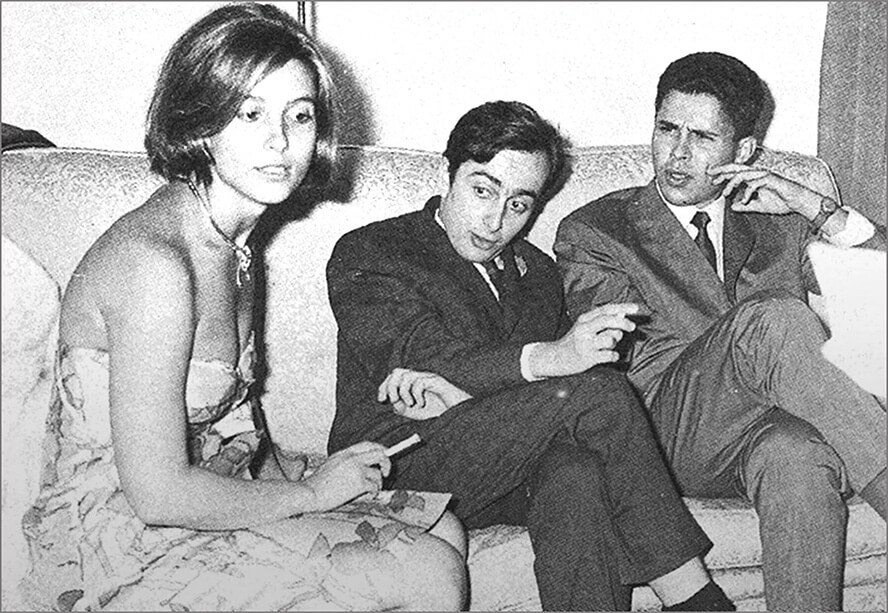 1965, Θεσσαλονίκη: Η Μ. Κοτζιά με το Γ. Βέλτσο και τον Κ. Ζουράρι (Αρχείο Θ. Λιβεριάδη)