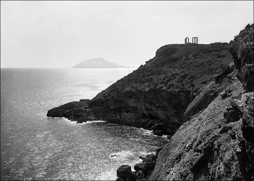 15. Fred. Boissonnas. Σούνιο, ο ναός του Ποσειδώνα από ανατολικά, 1919