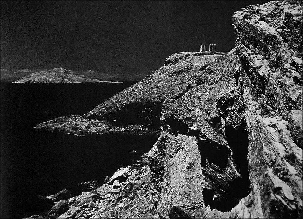 16. W. Hege. Σούνιο, ο ναός του Ποσειδώνα από ανατολικά, 1928