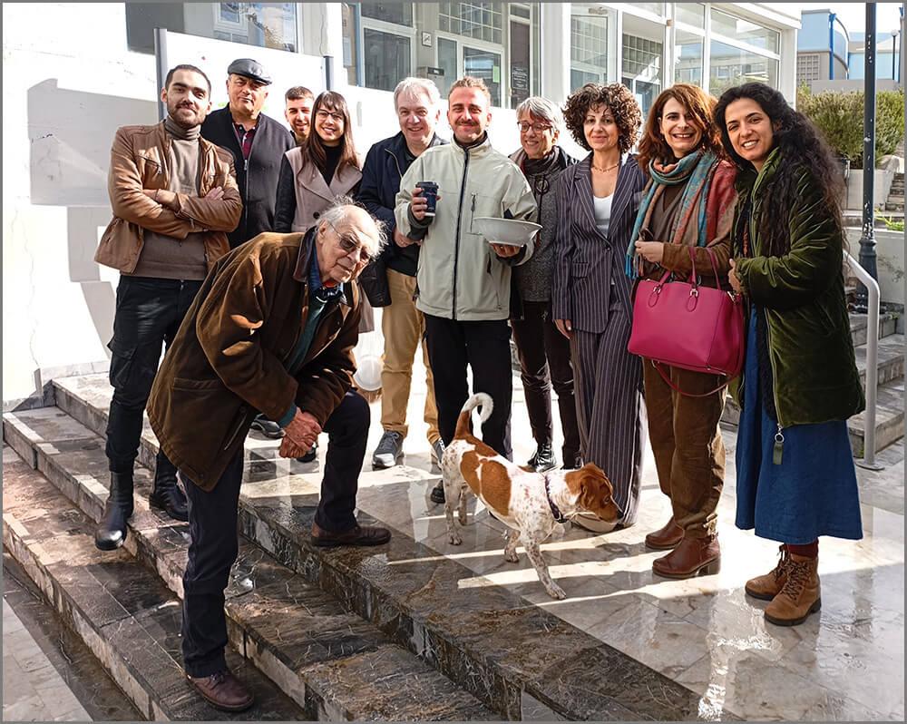 Με μεταπτυχιακούς φοιτητές κα συναδέλφους του, Δεκ 2024