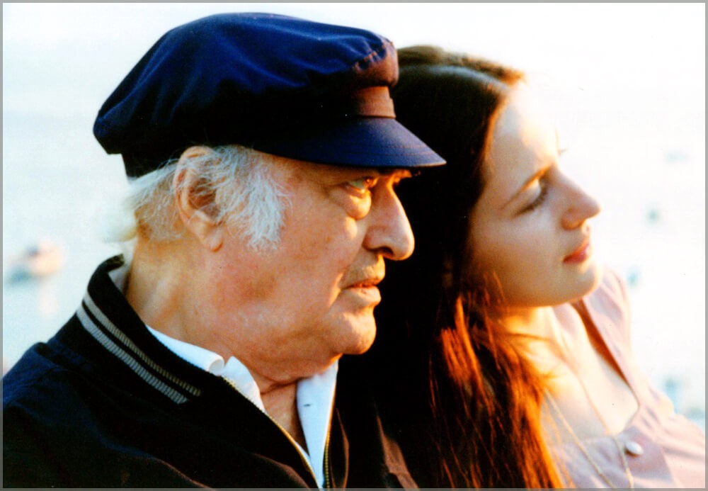 Με την Ιουλίτα Ηλιοπούλου, Πόρτο Ράφτη 1990 (φωτ. Νίκος Δήμου)