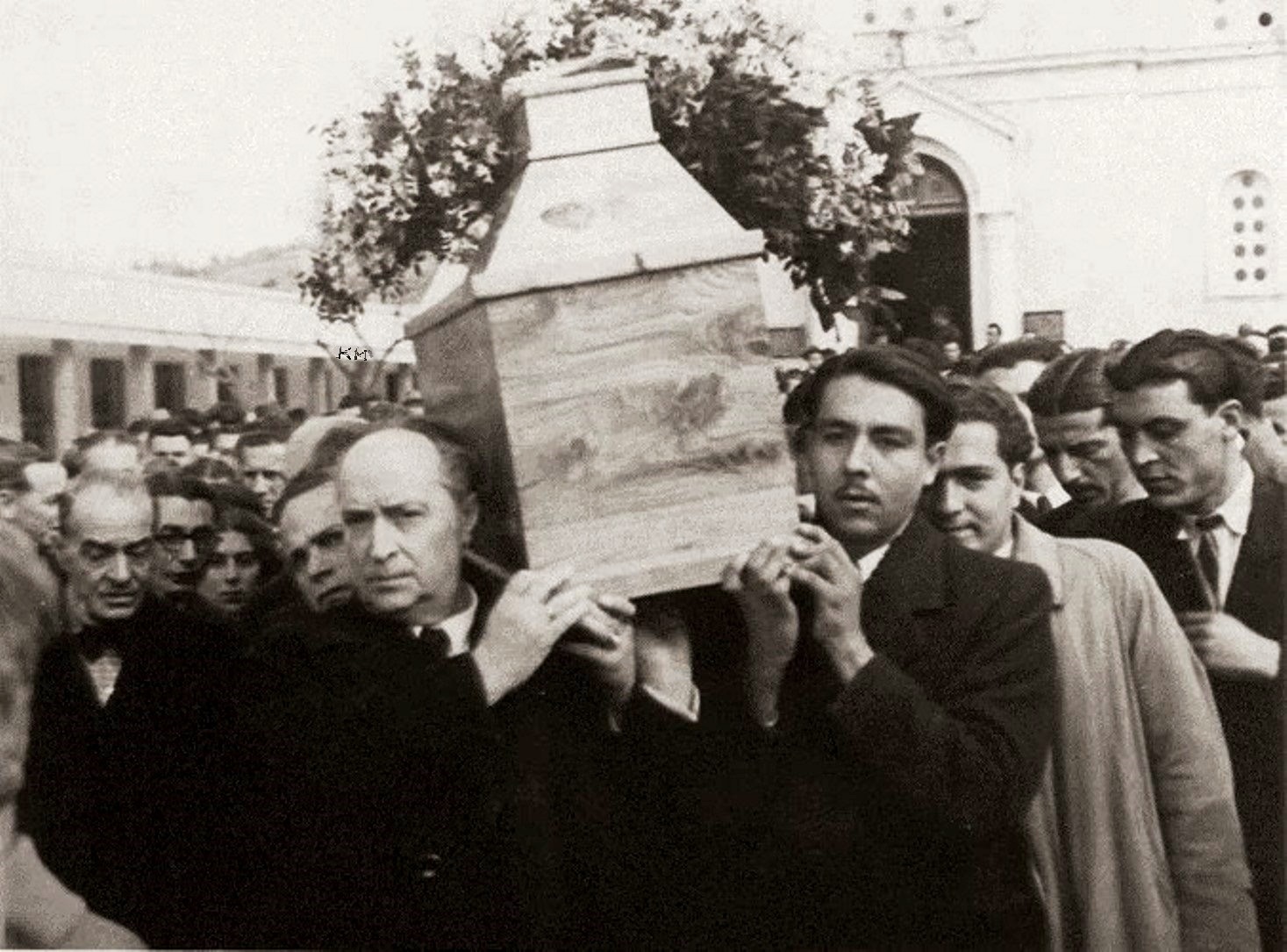 Στην κηδεία του Παλαμά (28.2.1943)