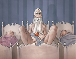 Aπό το εξώφυλλο του Kevin Cornell για το Graphic Novel: «The Curious Case of Benjamin Button», Quirk Books, ΗΠΑ