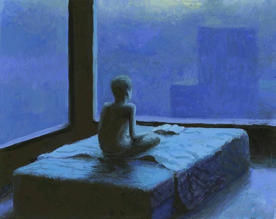 Aron Wiesenfeld, «Study for Night Reading» (2020)