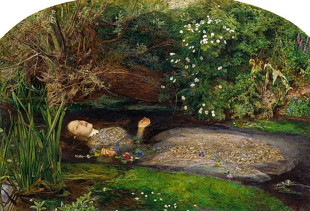 «Ας πάει η Οφηλία να πνιγεί!» ― John Everett Millais: «Oφηλία», 1851-2 (Λονδίνο,Tate Gallery)
