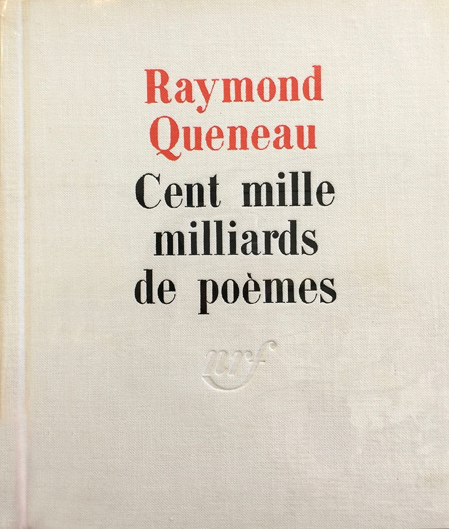 Ρεμόν Κενό: «Εκατό τρισεκατομμύρια ποιήματα», 1961 (εξώφυλλο) 