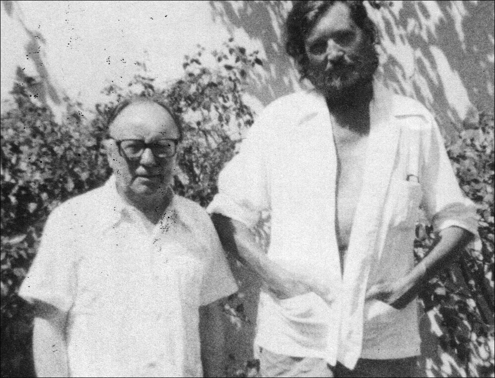 Με τον συγγραφέα Αουγούστο Μοντερόσο, Νικαράγουα 1981