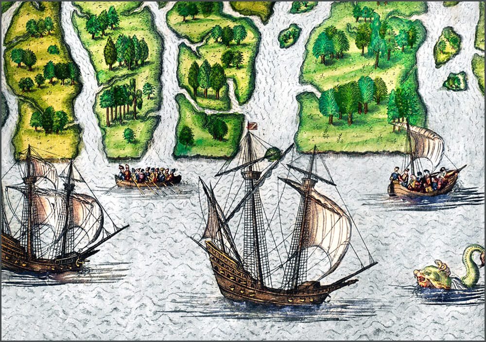 Εικόνα από το «Grand voyages», 1596 του Theodor de Bry (1528-1598), Δημόσια Βιβλιοθήκη Νέας Υόρκης