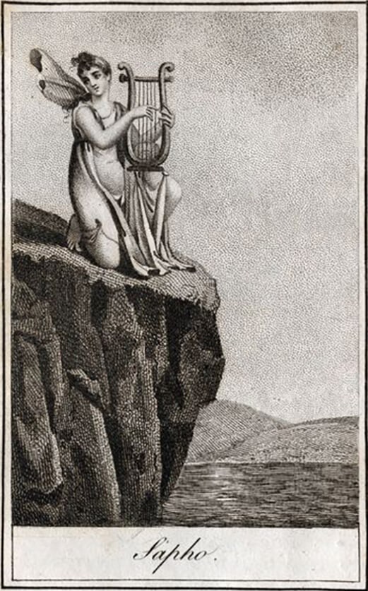 «Η Σαπφώ», χαρακτικό του Charles Albert Demoustier (1819)