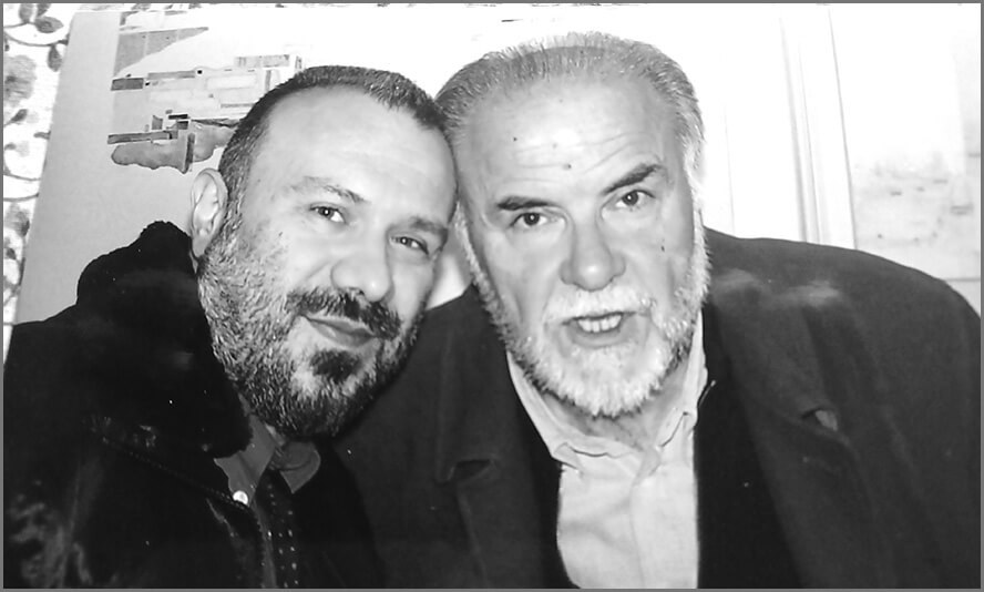 Ο Μιχάλης Γκανάς με τον Δημήτρη Κοσμόπουλο (φωτ. Χρήστος Ρουμελιωτάκης, 2006)
