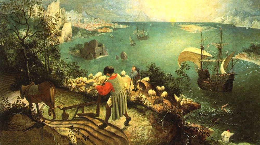 Pieter Bruegel, «Τοπίο με την πτώση του Ίκαρου» (περ. 1560)