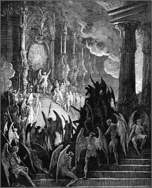 Gustave Doré: «High on a throne of royal state, which far Outshone the wealth of Ormuz and of Ind» (Bιβλίο Β΄, στίχοι 1, 2)