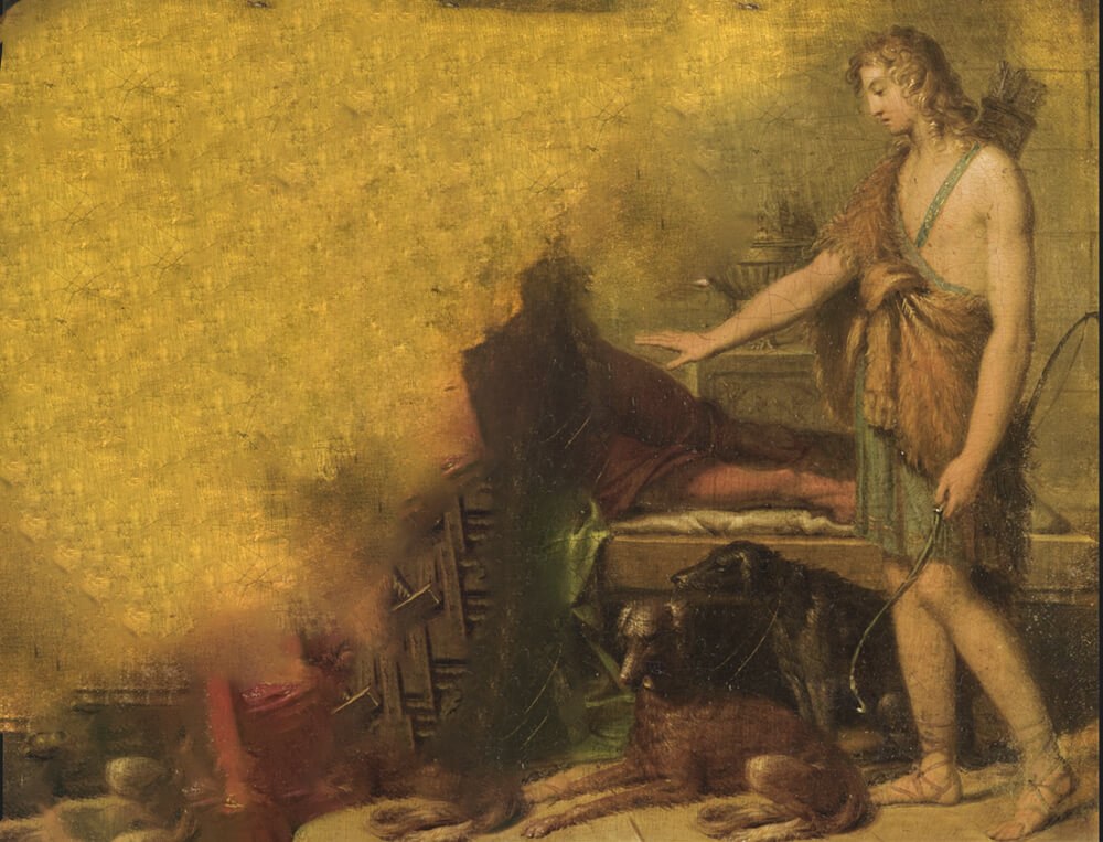 Ψηφιακή επεξεργασία πίνακα αγνώσου καλλιτέχη γερμανικής Σχολής: «Θησέας, Φαίδρα και Ιπόλυτος», 18ος αι.