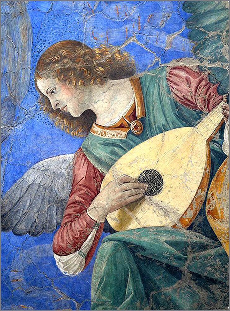 Melozzo da Forlì (1438-1494) Άγγελος με λαούτο, περ. 1480. Μουσείο Βατικανού
