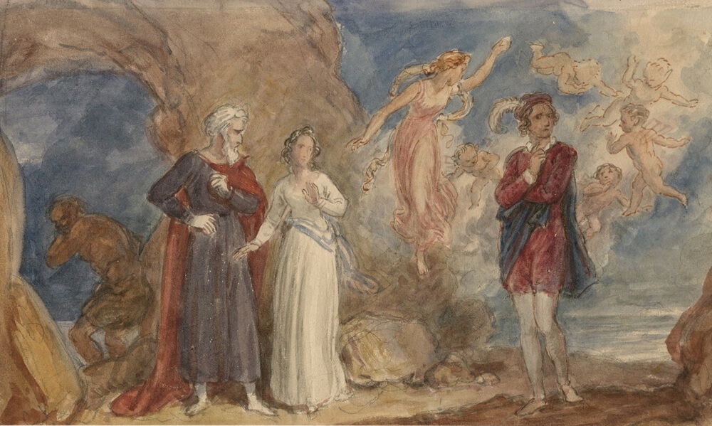 Ο Ληρ με την Κορδέλια (Σχέδιο του J. M.  Wright