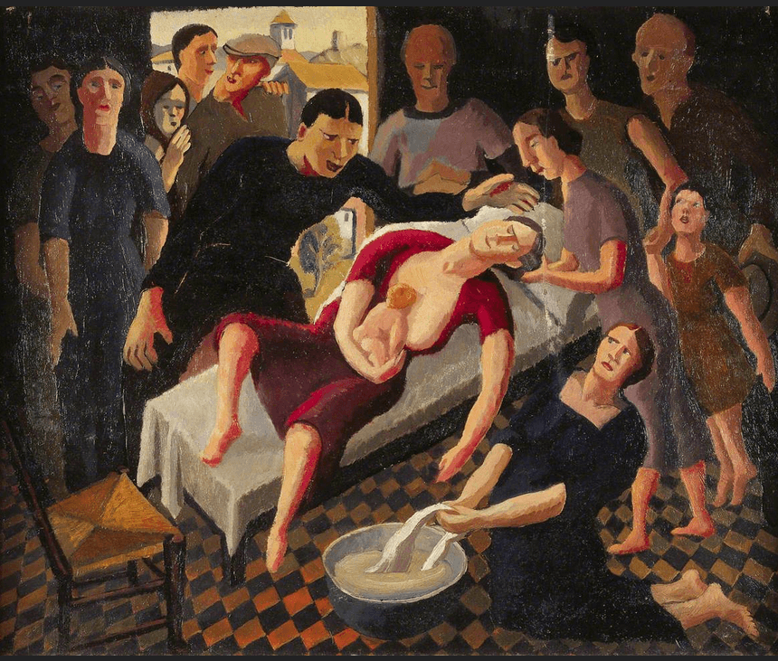 Karl Hagedorn (1889-1969), «Γέννα στο σπίτι»