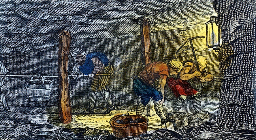 Σκηνή ανθρακωρυχείου, Αγγλία 1823
