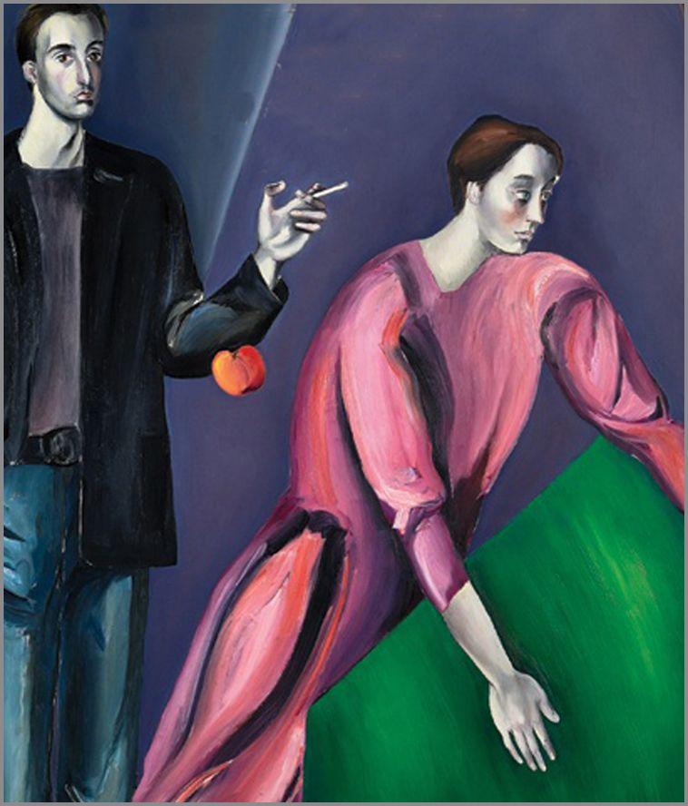 Κωνσταντίνου Βυζάντιου, Πτώση Νο 2 (1991. Λάδι σε καμβά, 195 X 16 εκ.))