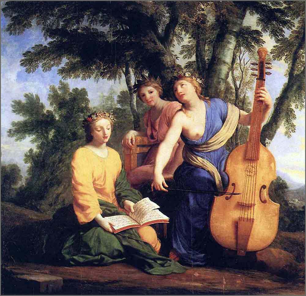 Eustache Le Sueur, «Οι Μούσες Mελπομένη, Ερατώ και Πολύμνια» (1652-55, Λούβρο)