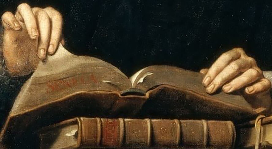 Λεπτομέρεια από ανδρικό πορτρέτο του Philippe de Champaigne (1648)