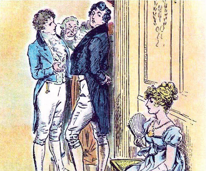 “She is tolerable, but not handsome enough to tempt me” μοιάζει να λένε (αλληγορικά) οι … χαρτογράφοι για την «Αλεξιάδα» (ή την Άννα Κομνηνή), αμφιβάλλοντας για την περιγραφή του βυζαντινού πορτολάνου χάρτη (ακτογραμμών και λιμένων) των αρχών του 12ου αιώνα. Εικονογράφηση (απόσπασμα) του C. H. Brock από την έκδοση του 1895 της «Περιφάνειας και προκατάληψης». Πηγή: Wikipedia Commons, ελεύθερη διάθεση.