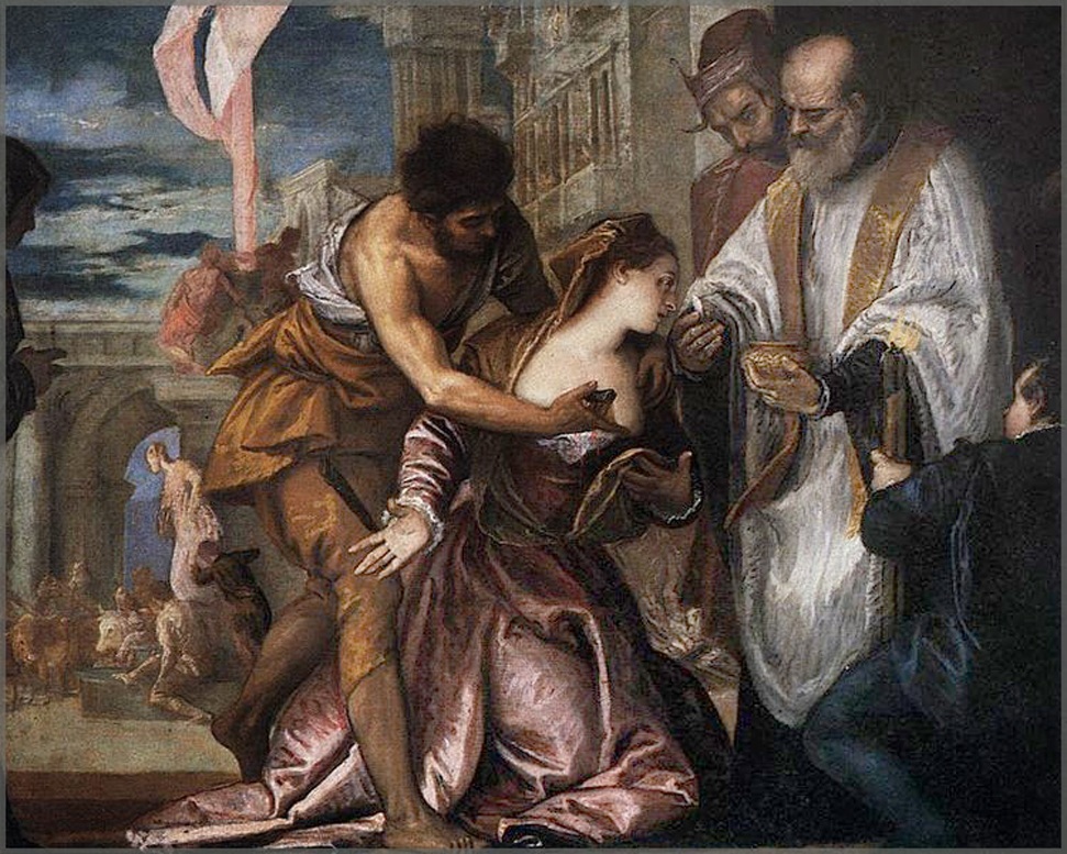 Paolo Veronese, «Το Μαρτύριο και η τελευταία Κοινωνία της Αγίας Λουκίας», 1582, λάδι σε καμβά 140x173 εκ., Εθνική Πινακοθήκη, Ουάσινγκτον 