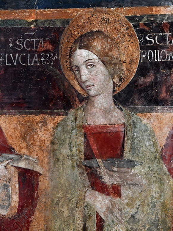 Tommaso de Viglia, «Η Αγία Λουκία», 15ος αι. τοιχογραφία, Palazzo Abatellis, Παλέρμο, Σικελία 