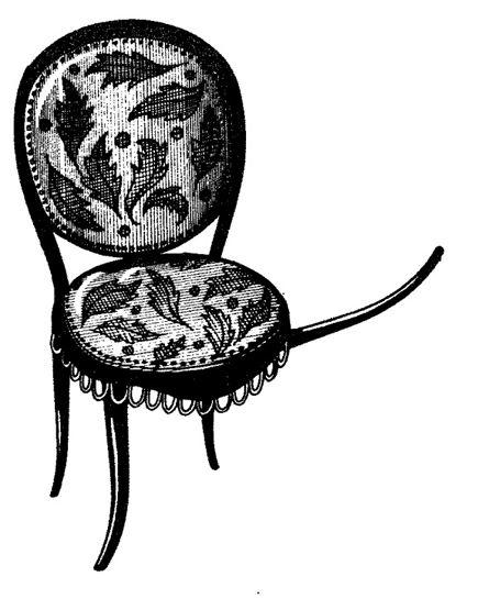 Καρέκλα για χορεύτρια του γαλλικού καν-καν: Διασκεδαστικό, σε ένα σύνολο ανάλαφρου ροκοκό. 