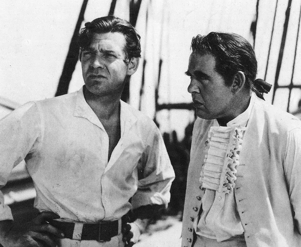 «Ναυτική ανταρσία», 1935: Φλέτσερ Κρίστιαν (Κλαρκ Γκέιμπλ) και Ουίλιαμ Μπλάι (Τσαρλς Λότον). 