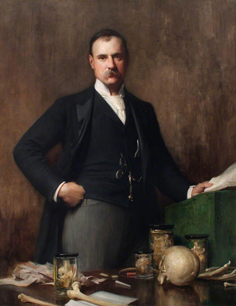 Ο δόκτωρ Φρέντερικ Τρεβς σε ελαιογραφία του 1883, χρονιά που γνώρισε τον Τζόζεφ Μέρικ. 