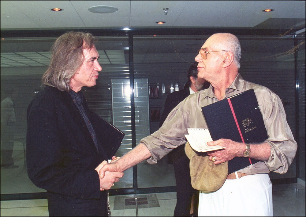 Με τον σκηνοθέτη Ανδρέα Βουτσινά (29.5.1992) 