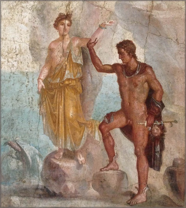 Περσέας και Ανδρομέδα (τοιχογραφία Πομπηίας)