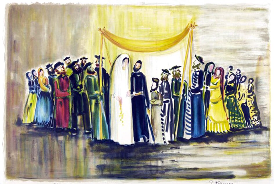 J. Kossenagi: «Εβραϊκός γάμος», λιθογραφία, Princeton University Art Museum