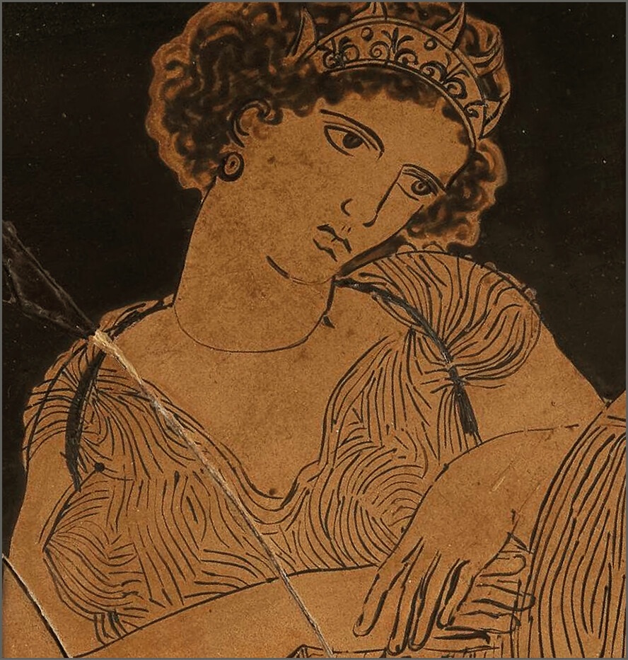 «νεκρή γυναίκα στον μελανόμορφο αμφορέα του Κεραμεικού»