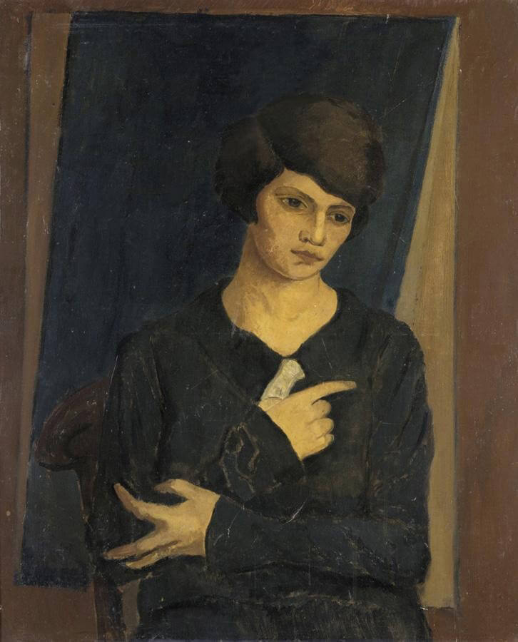 Portrait Of A Lady 73 By 60Cm  28 By 23 In  Signed And Inscribed On The Reverse Oil On Canvas Provenance Estate Of The Artist Note B