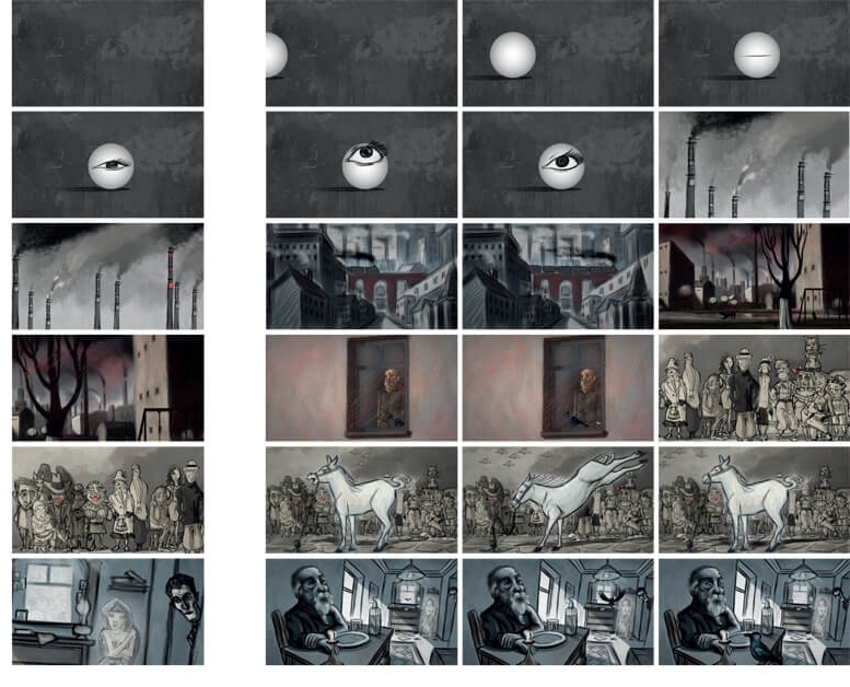 Παναγιώτης Ράππας: Σχέδια από το storyboard της ταινίας «Έχασα το δρόμο μου»