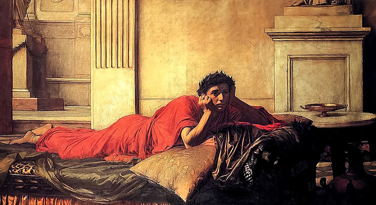 John William Waterhouse, «Οι τύψεις του αυτοκράτορα Νέρωνα μετά τη δολοφονία της μητέρας του».Ιδιωτική συλλογή