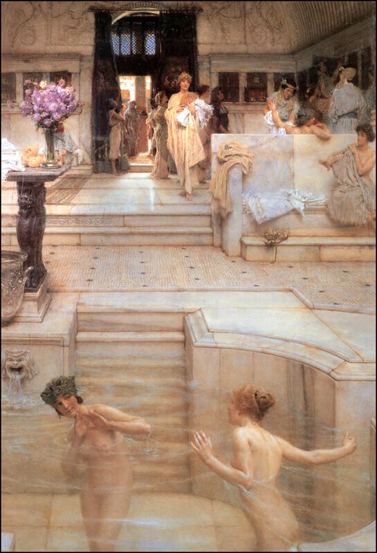 Sir Lawrence Alma-Tadema: «A Favourite Custom» 1909. (66 × 45 εκ.) Λονδίνο, Τate Gallery