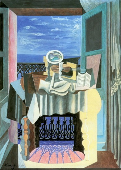 Πικάσο: Nature morte devant une fenêtre a Saint-Raphael 1919
