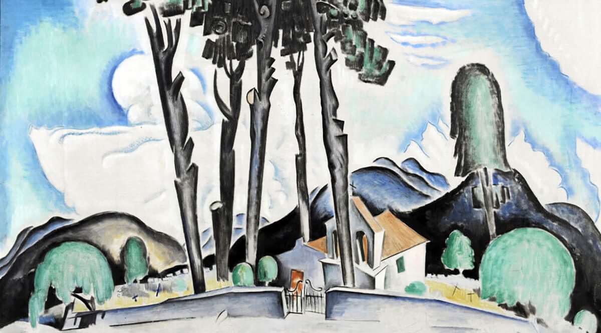 Κωνσταντίνος Παρθένης: «Το εκκλησάκι της Κεφαλονιάς», π. 1920–25. Αθήνα, Εθνική Πινακοθήκη