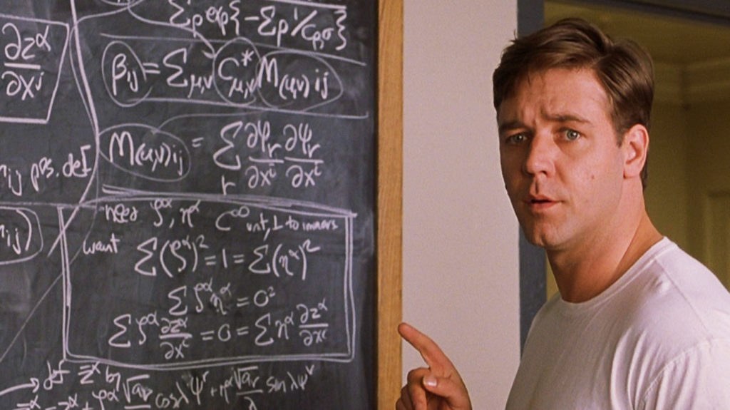 Ο Russell Crowe ως John Nash στην ταινία «A beautiful mind» (2001)