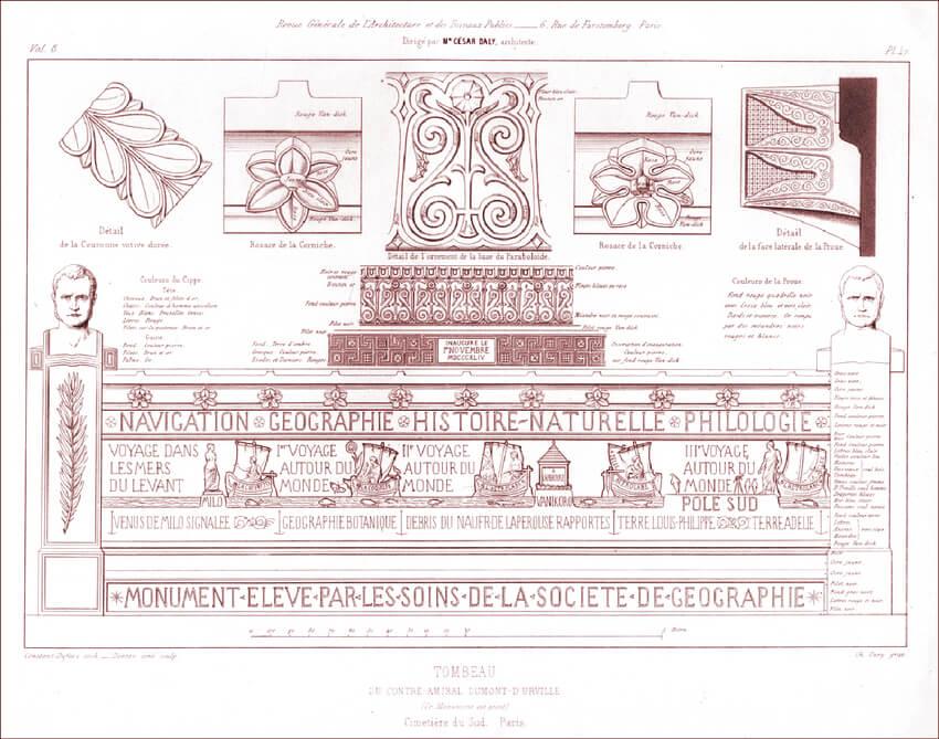 S. C. Constant Dufeux, Το ταφικό μνημείο του Ναυάρχου Dumont Durville, 1849