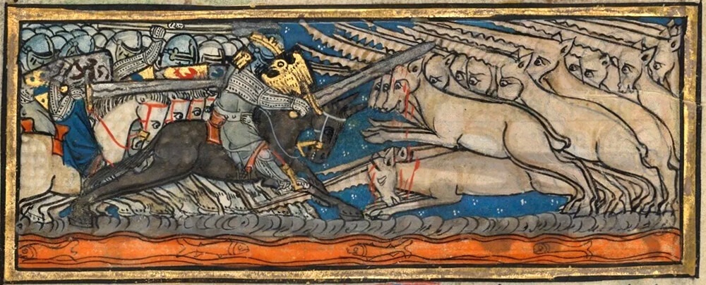 Εικονογράφηση από τη «Φυλάδα του Μεγαλέξαντρου»