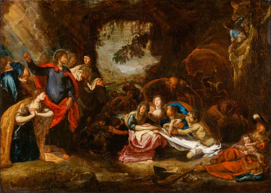 Σίμων Ντε Βόος, «Η ανάσταση του Λαζάρου», 1640  (55X76 εκ)
