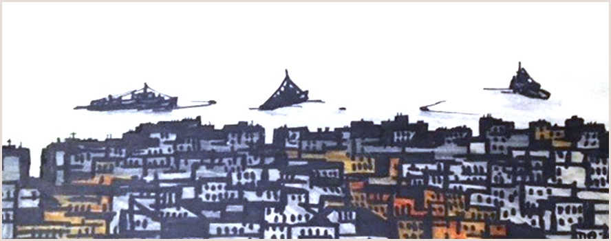 «Θεσσαλονίκη», Οκτώβριος 1966. Σχέδιο του Π.Θ. με μαρκαδόρους