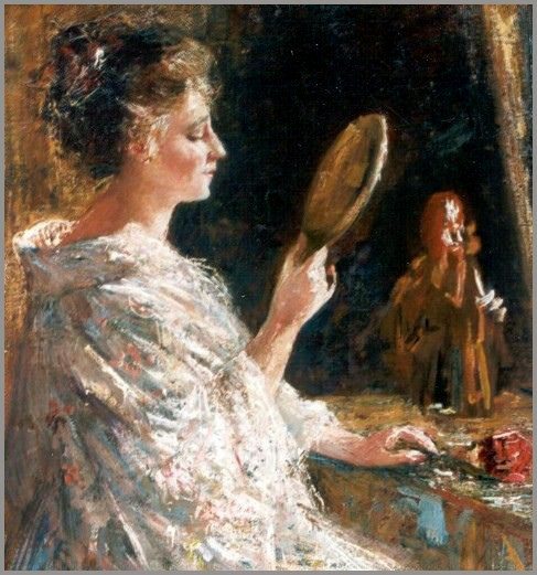 Simon Willem Maris Den Haag (1873-1935): «Γυναίκα με καθρέφτη», Άμστερνταμ