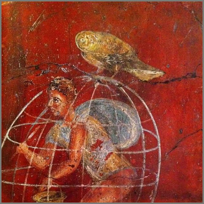 Λεπτομέρεια από «Το καθαριστήριο του Veranius Hypsaeus». Τοιχογραφία Πομπηίας. Εθνικό Μουσείο Νάπολης.