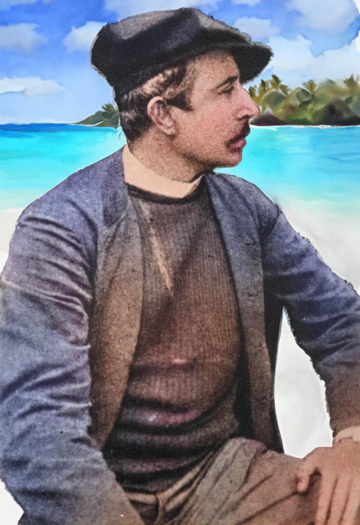 Ο Paul Gauguin (1888). Επιζωγραφισμένη φωτογραφία