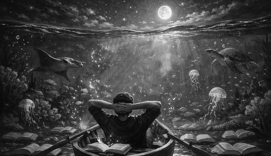 Σερμάν Λουντί, «Υποτοπίο» (κολάζ σε υγρό χαρτί)